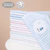 Cueiro Flanelado Bordados Papi carros coloridos 80x80cm – Conforto e Qualidade Exclusiva