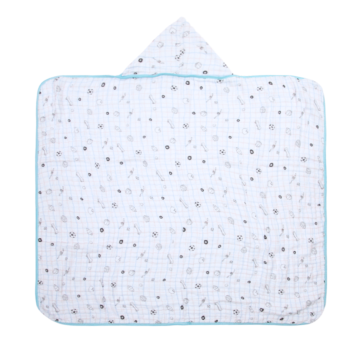 Toalhão de Banho Soft Premium Papi Baby com Capuz Esportes Xadrez - Conforto e Qualidade Exclusiva