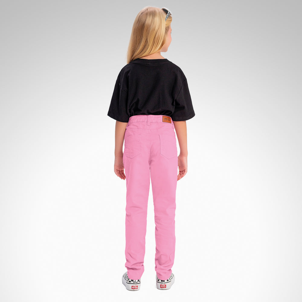 Calca Feminino Infantil Sarja Jeans