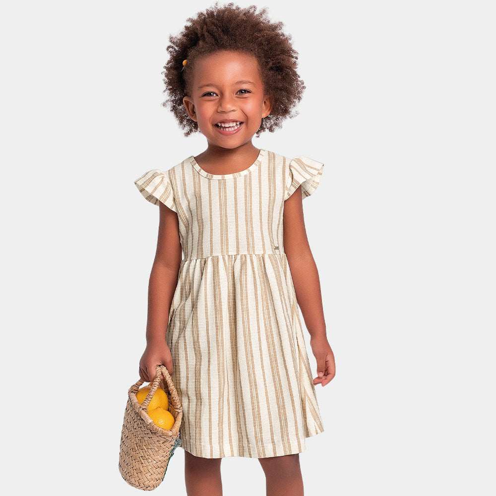 Vestido Feminino Infantil Malha Listrado