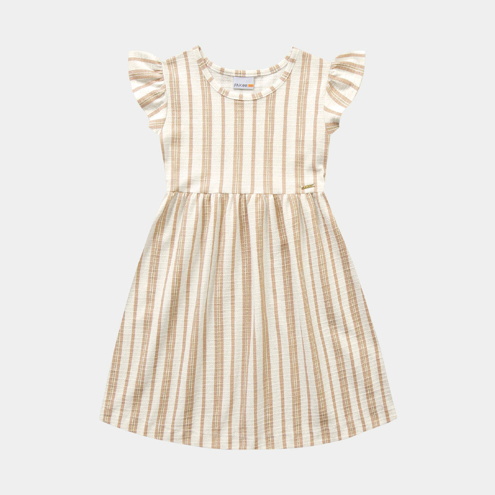 Vestido Feminino Infantil Malha Listrado