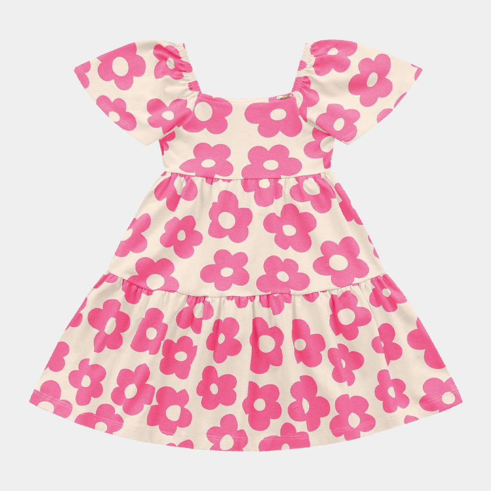 Vestido Feminino Infantil Rosas
