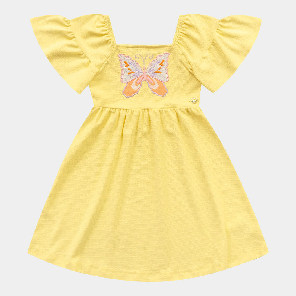 Vestido Feminino Infantil Malha Borboleta