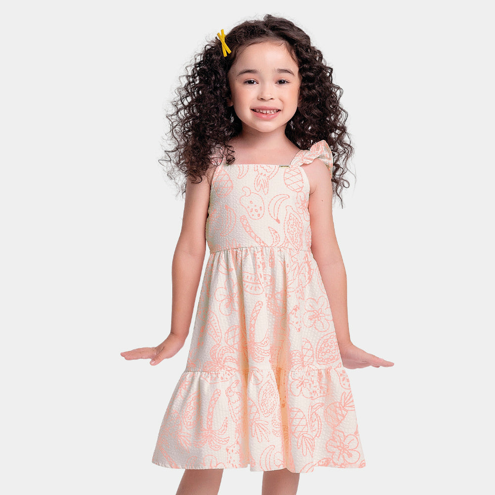 Vestido Feminino Infantil Tropical