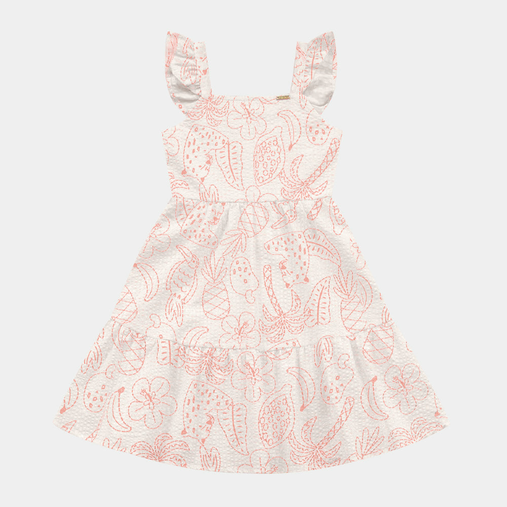 Vestido Feminino Infantil Tropical