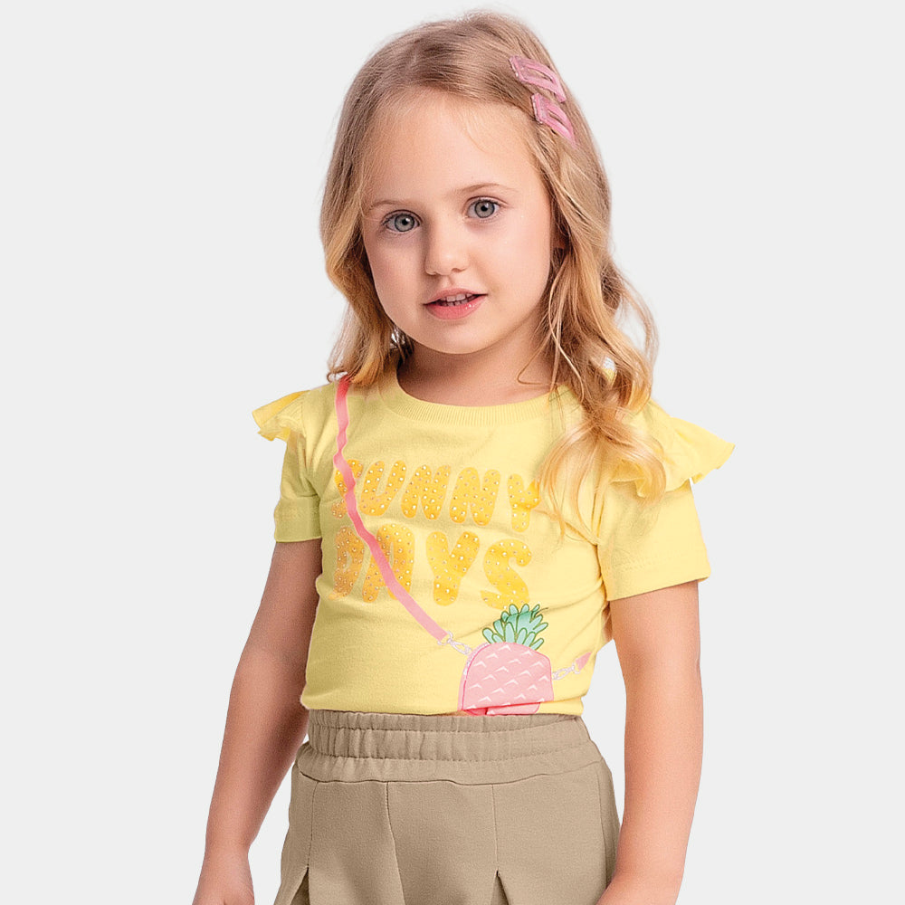 Conjunto Feminino Infantil Shorts Sunny Days