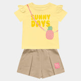 Conjunto Feminino Infantil Shorts Sunny Days