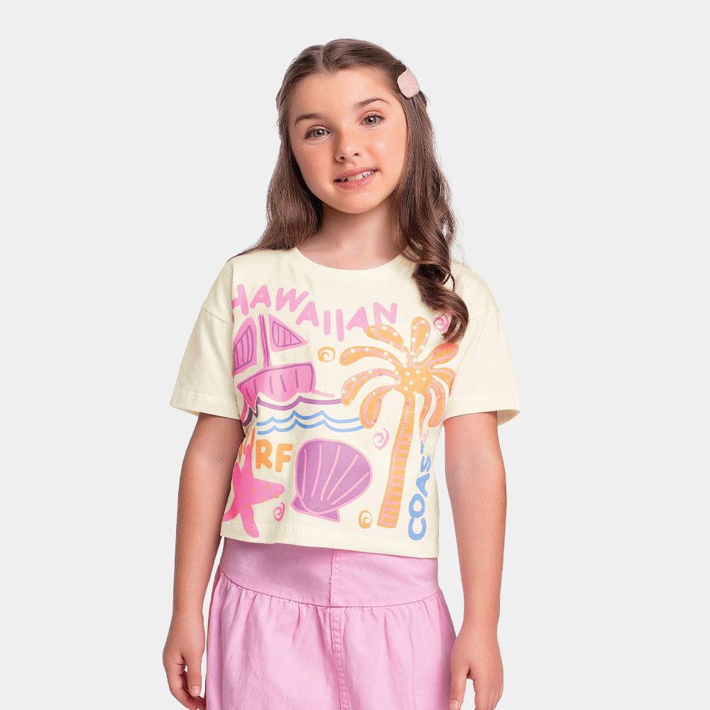 Blusa Feminina Infantil Hawahan