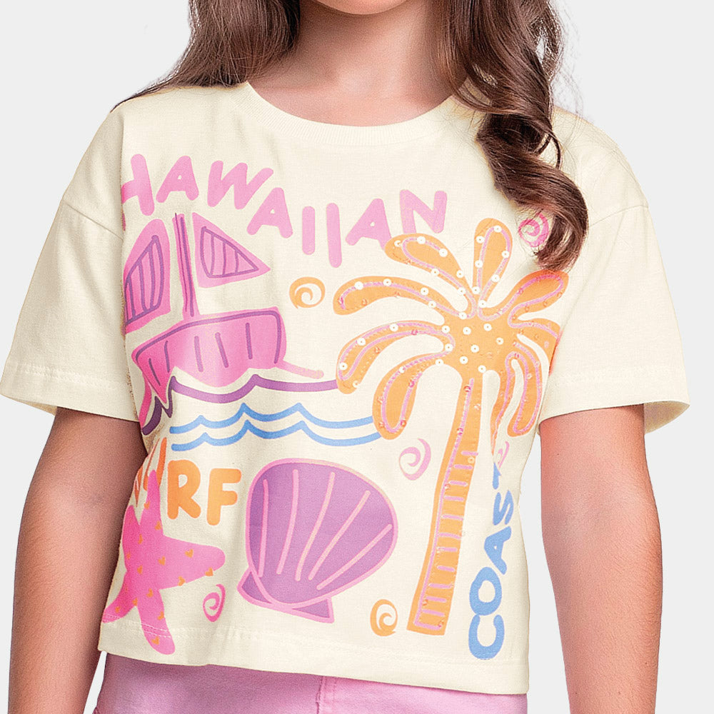 Blusa Feminina Infantil Hawahan