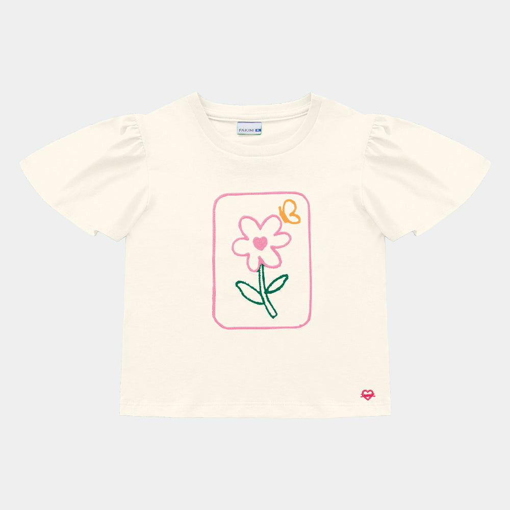 Blusa Feminina Infantil Flor