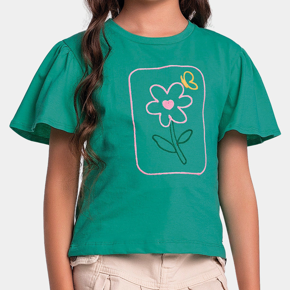 Blusa Feminina Infantil Flor