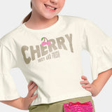 Conjunto Feminino Infantil Shorts Saia Cherry