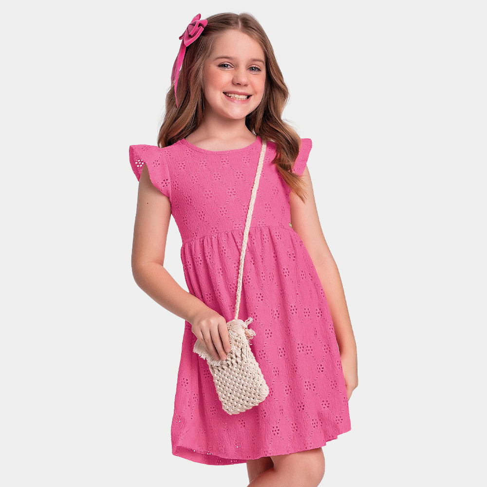 Vestido Feminino Infantil Malha Respiravel