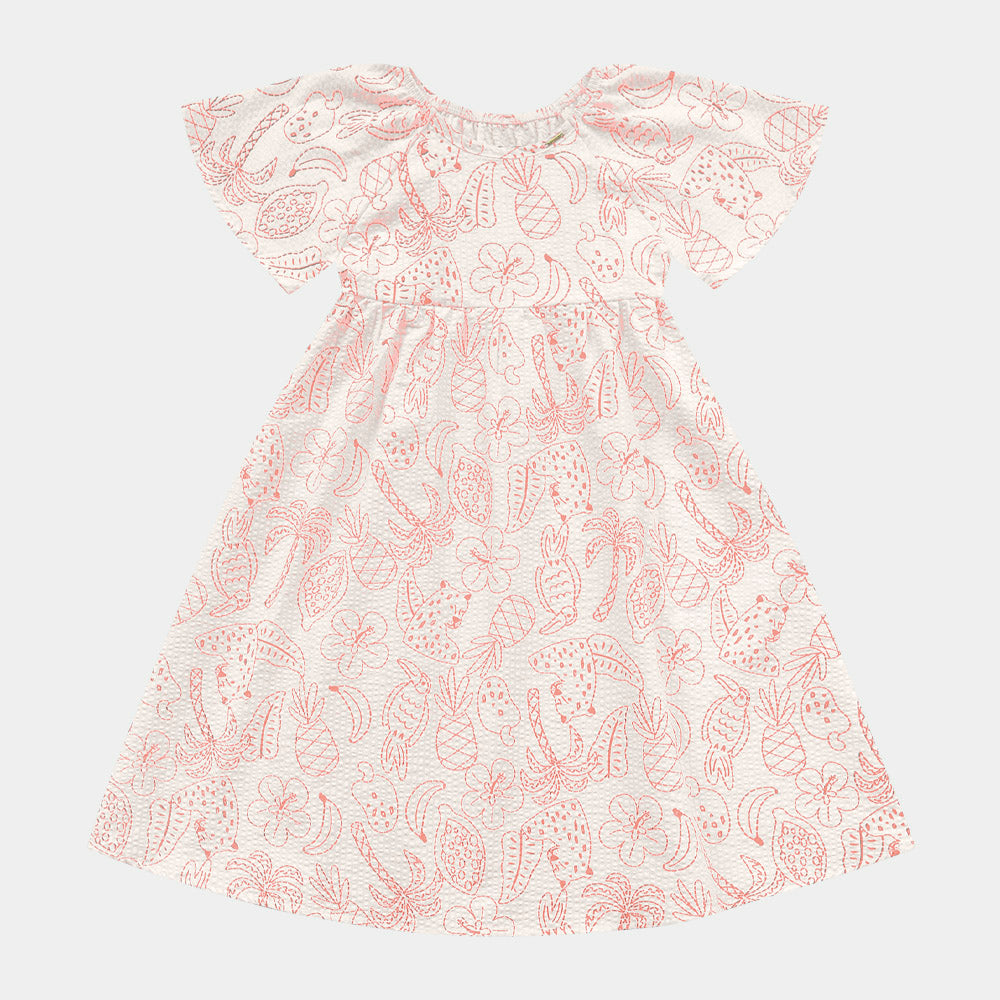 Vestido Feminino Infantil Tropical