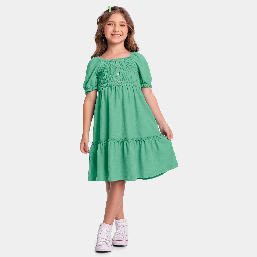 Vestido Feminino Infantil Midi