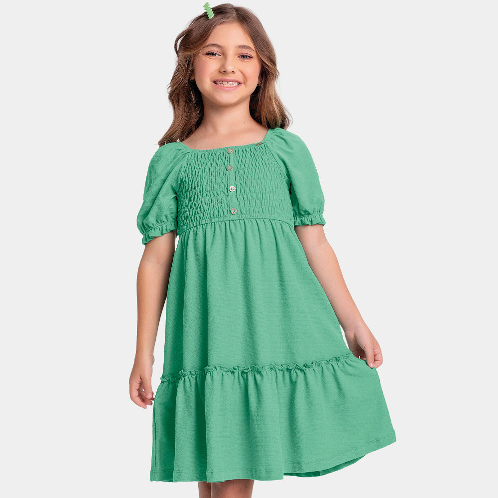 Vestido Feminino Infantil Midi