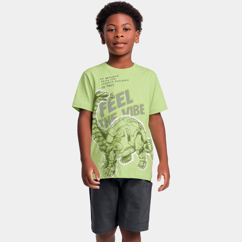 Conjunto Masculino Infantil em Malha Be Awesome