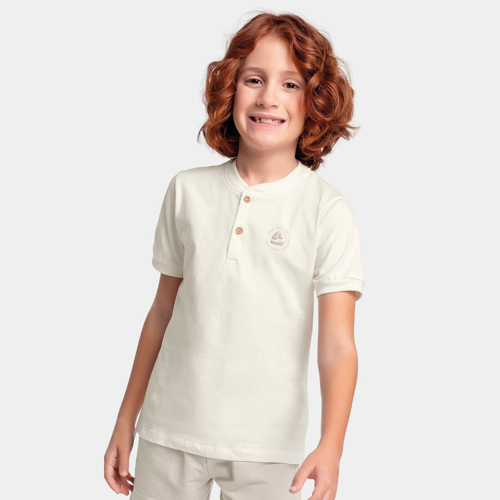 Conjunto Masculino Infantil Seja Feliz Pequeno Momentos