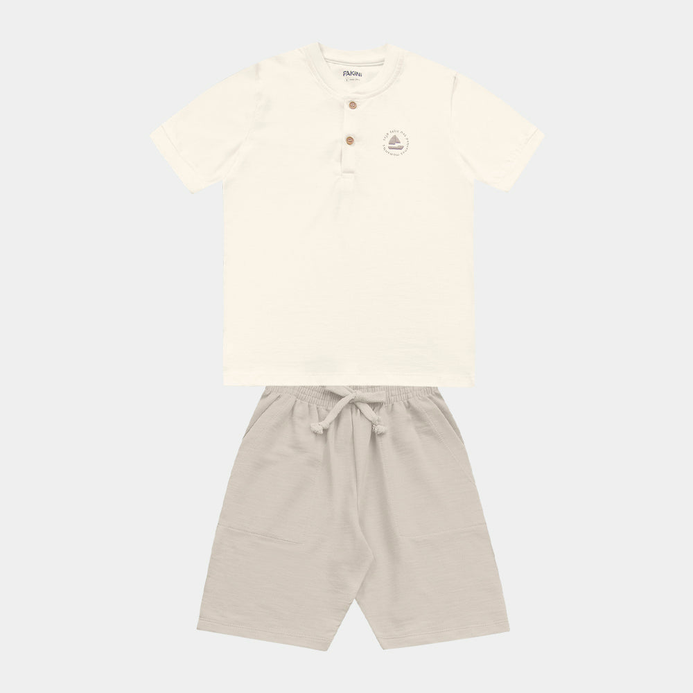 Conjunto Masculino Infantil Seja Feliz Pequeno Momentos