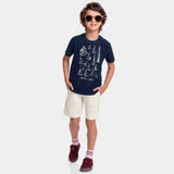 Conjunto Masculino Infantil Bermuda Moletinho Barco