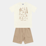 Conjunto Masculino Infantil Bermuda Moletinho Barco