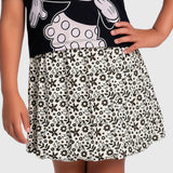 Conjunto Feminino Infantil Shorts Saia Minie Mouse