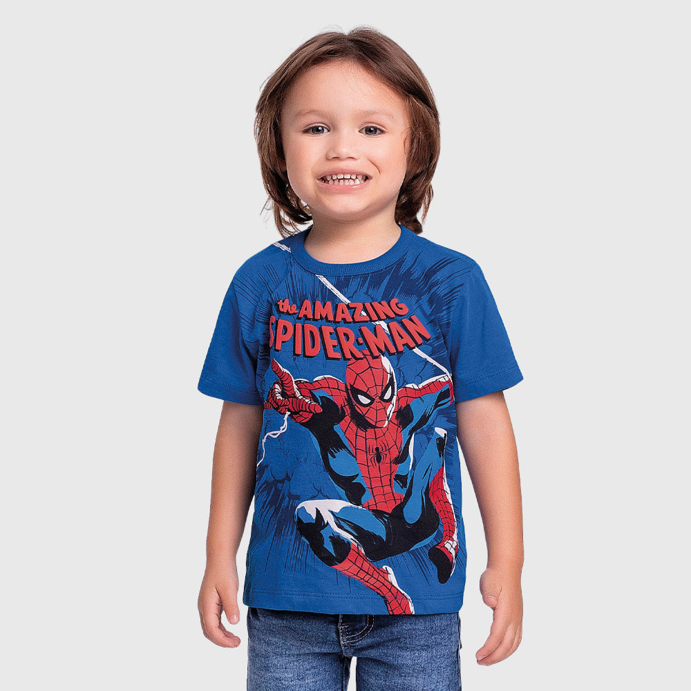 Camiseta Masculina Infantil Spider-Man