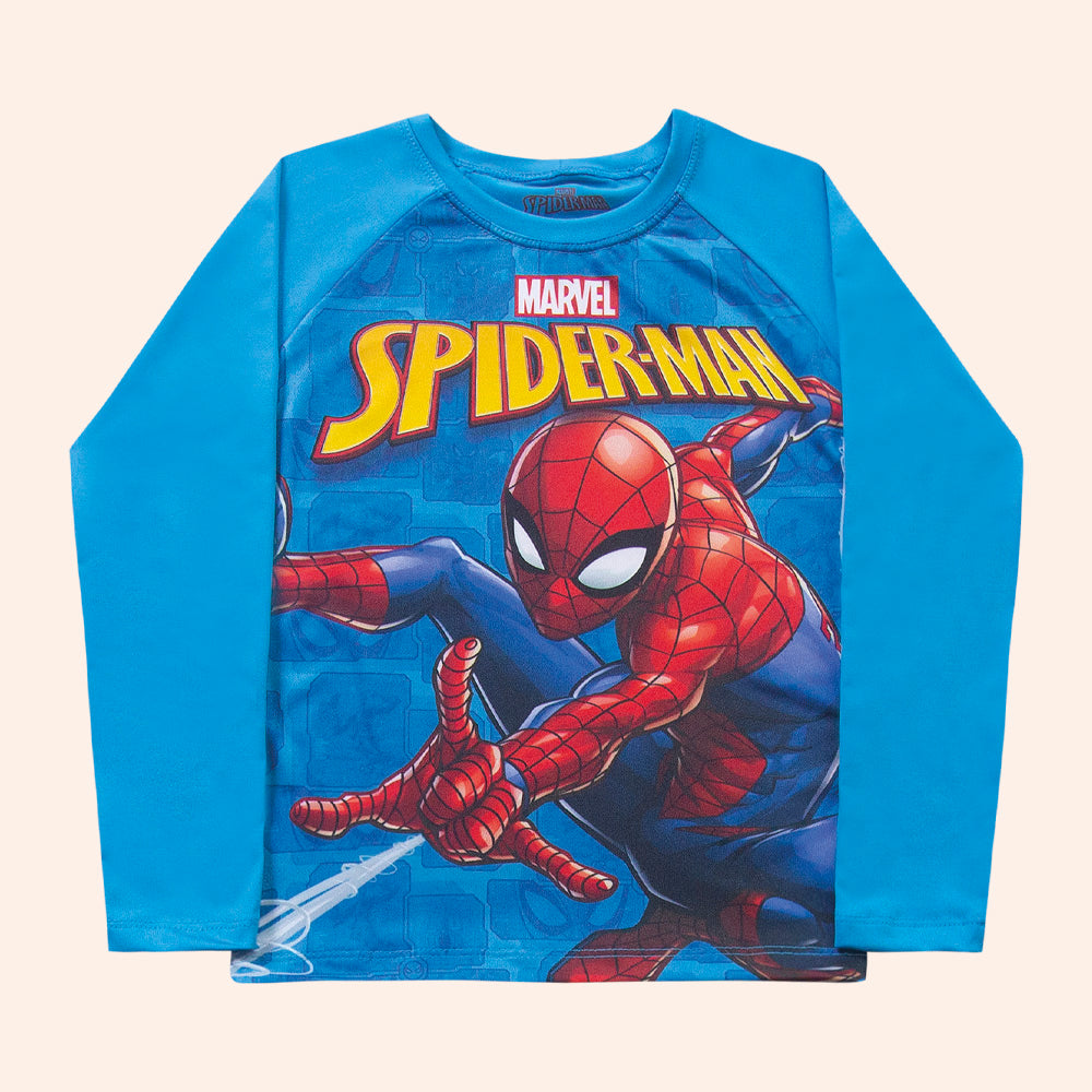 Camiseta Manga Longa Moda Praia Spider-Man