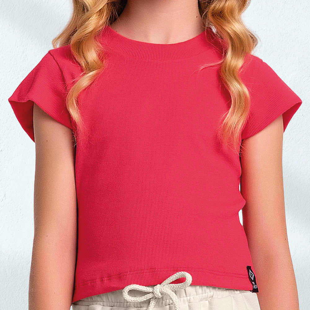 Blusa Feminina Infantil Canelada Mini Malista