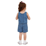 Shorts Feminino Infantil Jeans Laços