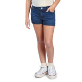 Shorts Feminino Infantil Jeans Elastano