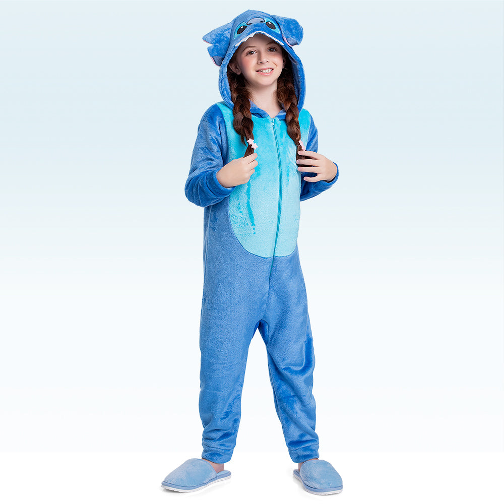 Kigurumi Unissex Infantil Stitch – Diversão e Conforto em 100% Poliéster