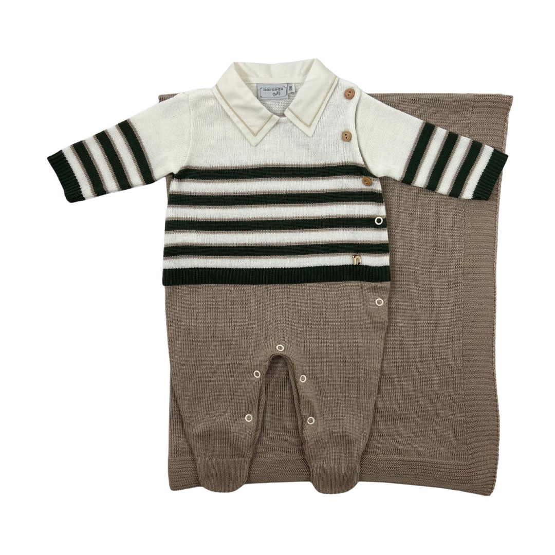 Saída Maternidade Noruega em Tricot – Aconchego e Elegância para o Primeiro Dia