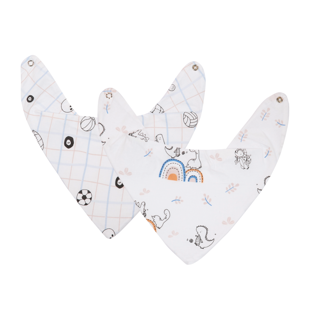 Kit Babador Bandana Papi Baby 150 Fios – 2 Unidades Tamanho Único Dino Esporte