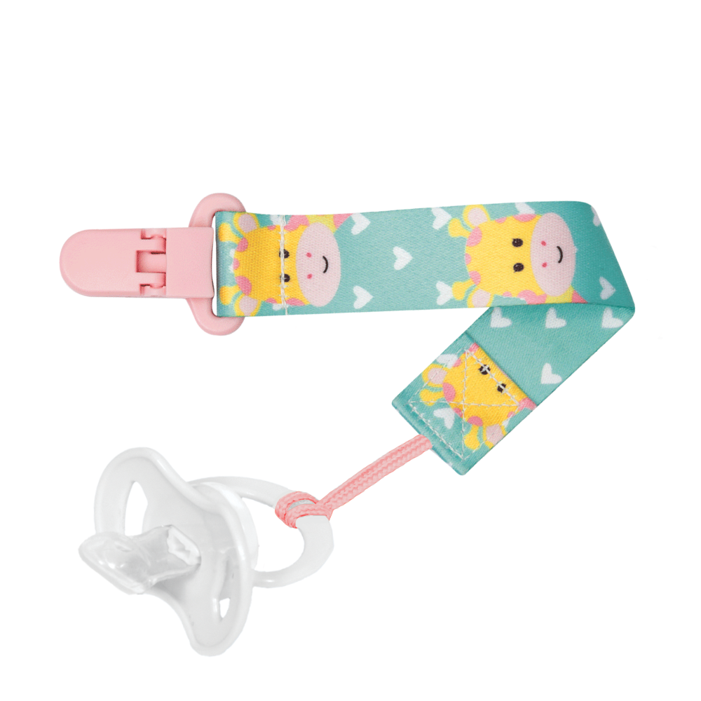 Prendedor de Chupeta Animal Fun Girafa