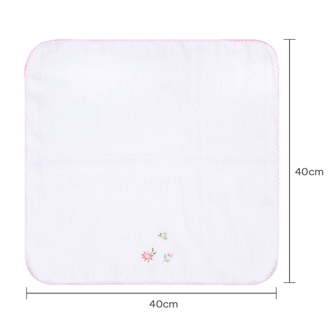 Paninho de boca bordados papi 40cm x 40cm contém 03 un floralzinho