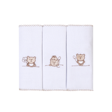 Paninho de boca bordados papi 40cm x 40cm contém 03 un ted balão