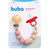 Prendedor de Chupeta em Silicone Rosa