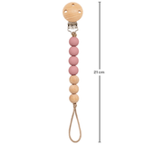 Prendedor de Chupeta em Silicone Rosa