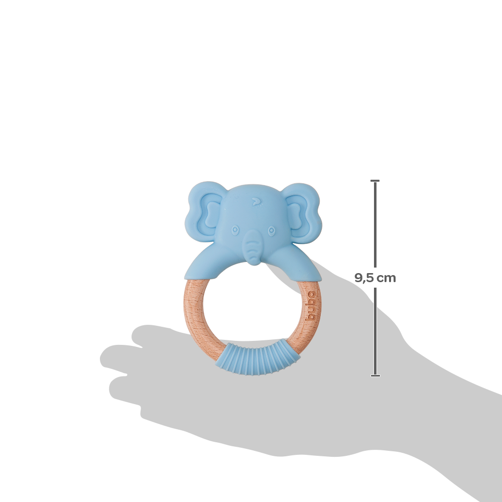 Mordedor Elefante em Silicone Azul