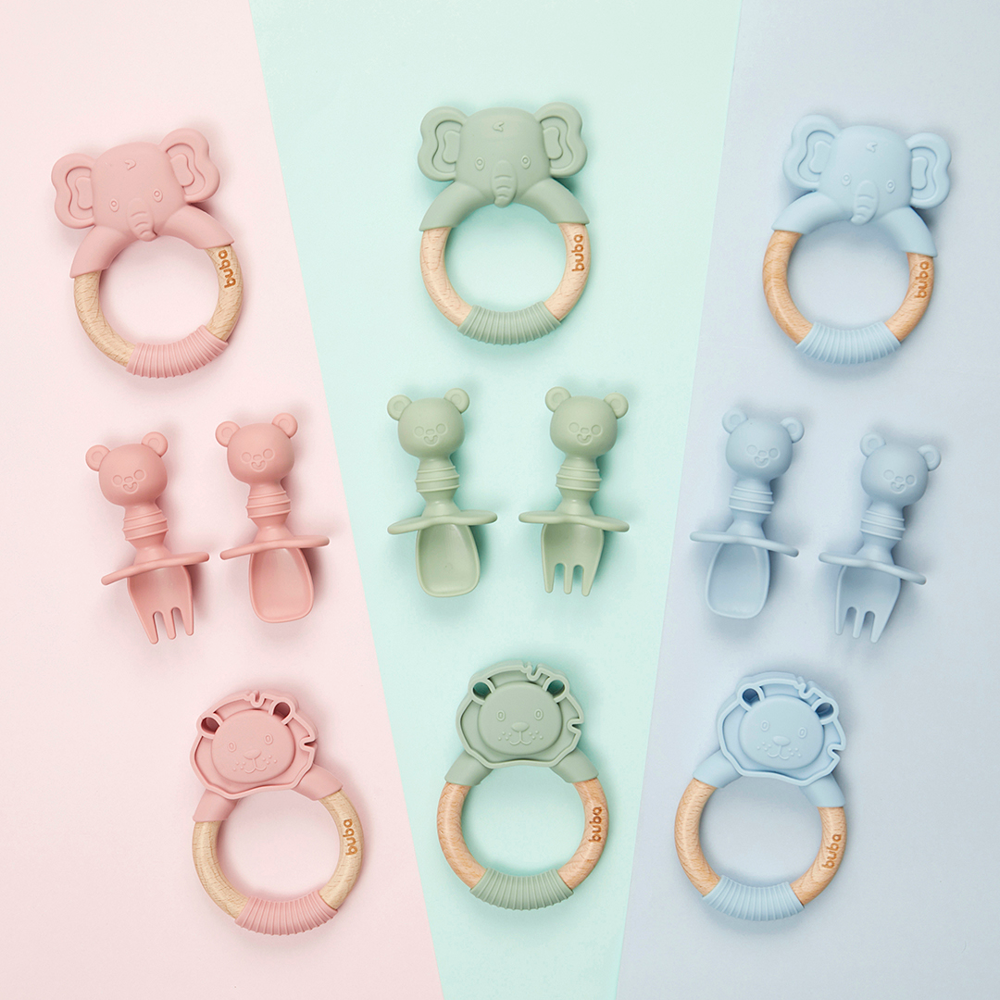 Mordedor Elefante em Silicone Rosa