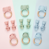Mordedor Elefante em Silicone Rosa