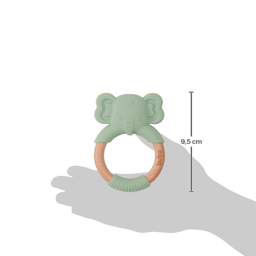 Mordedor Elefante em Silicone Verde