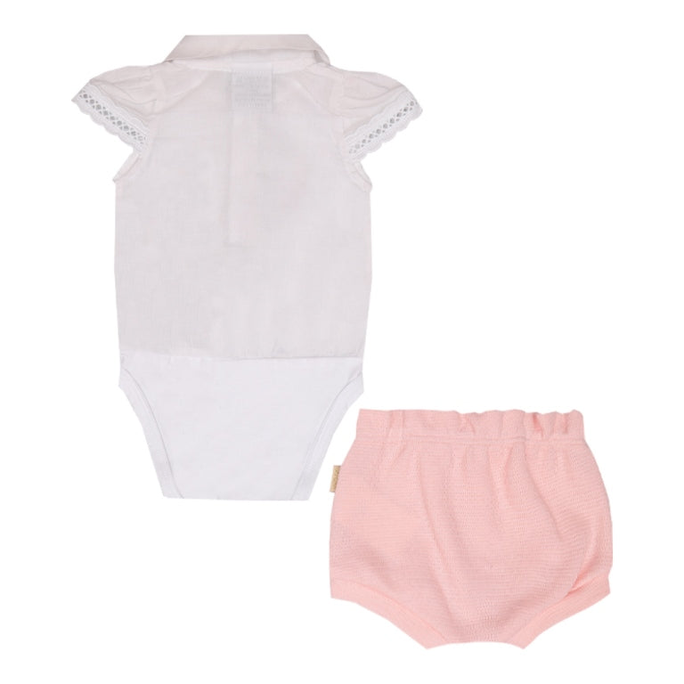 Conjunto Feminino Bebê Body Gola Babado Paraiso – Encanto e Delicadeza Exclusiva