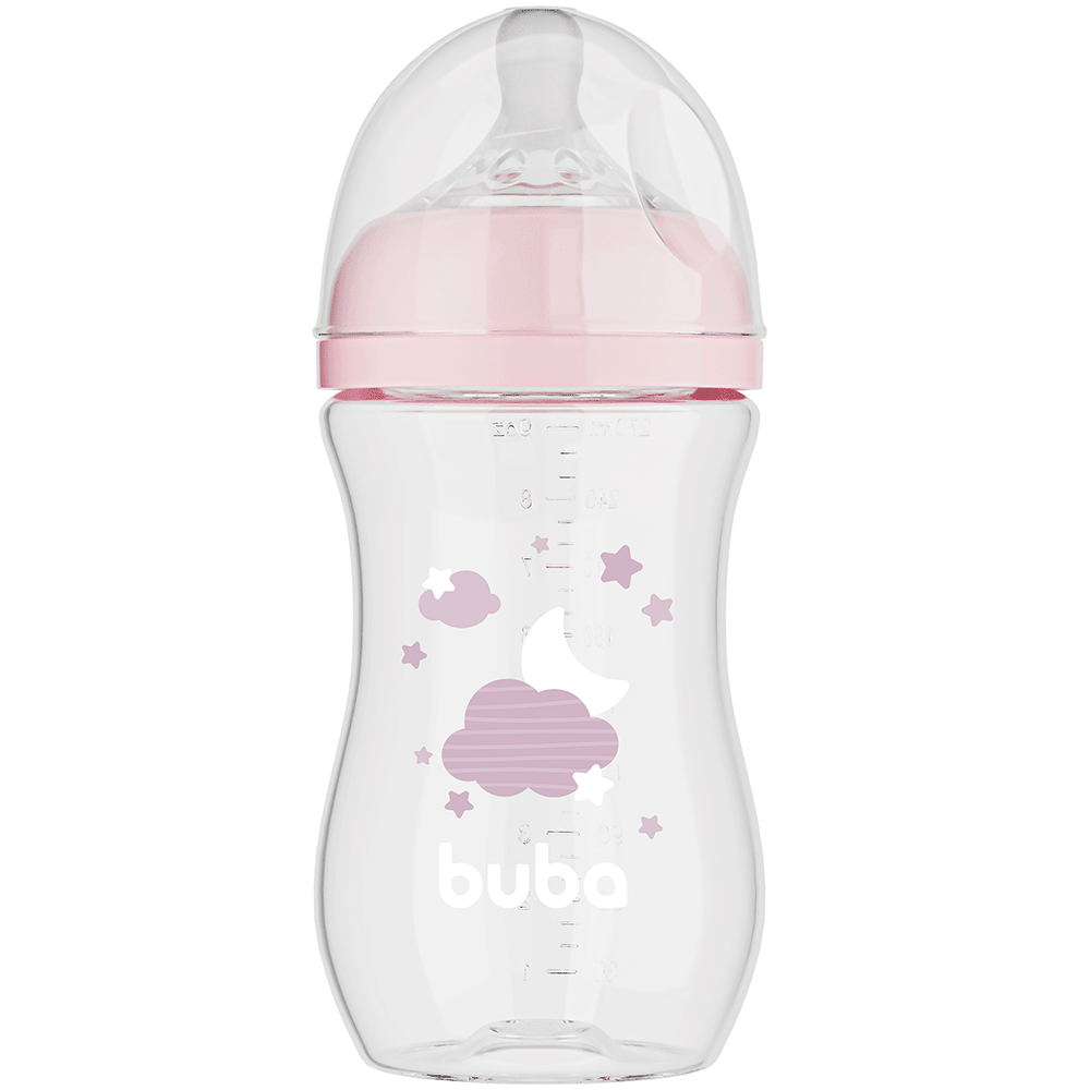 Mamadeira Easy Flow Buba Rosa: Conforto e Praticidade para o seu Bebê 270ML