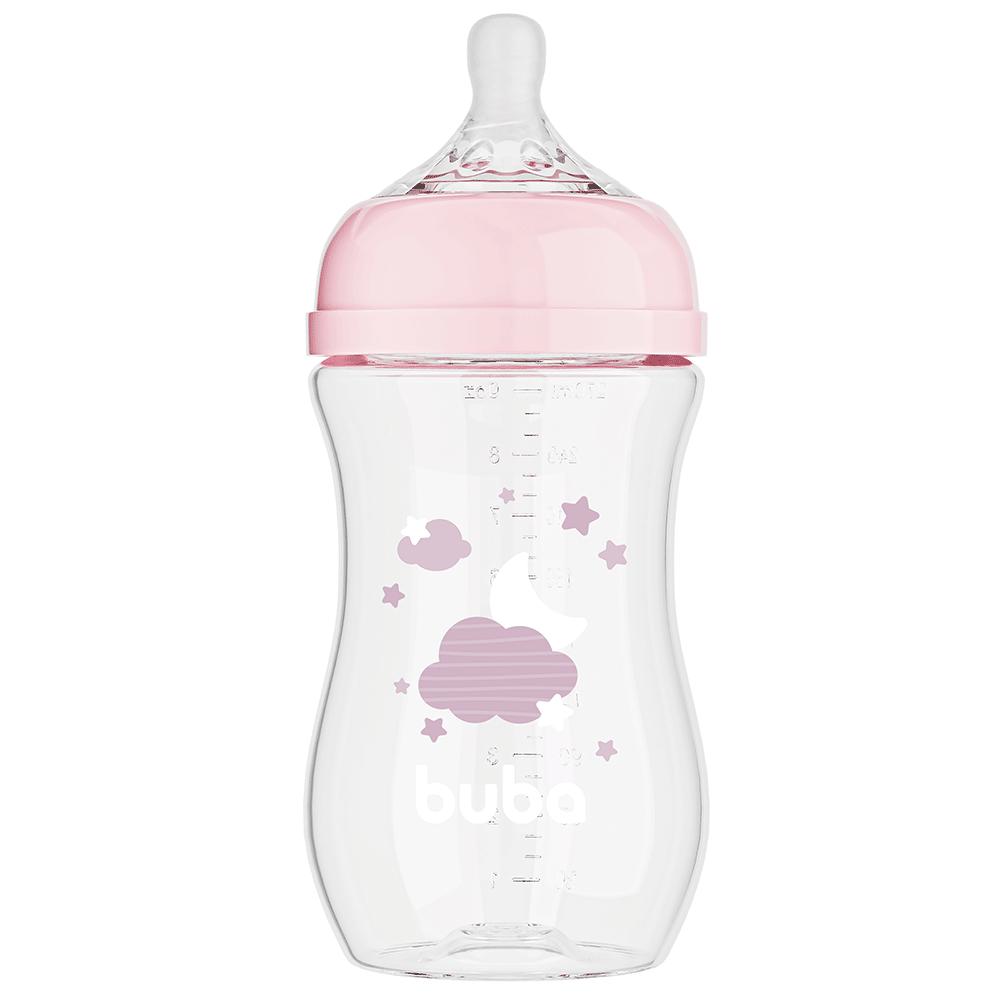 Mamadeira Easy Flow Buba Rosa: Conforto e Praticidade para o seu Bebê 270ML