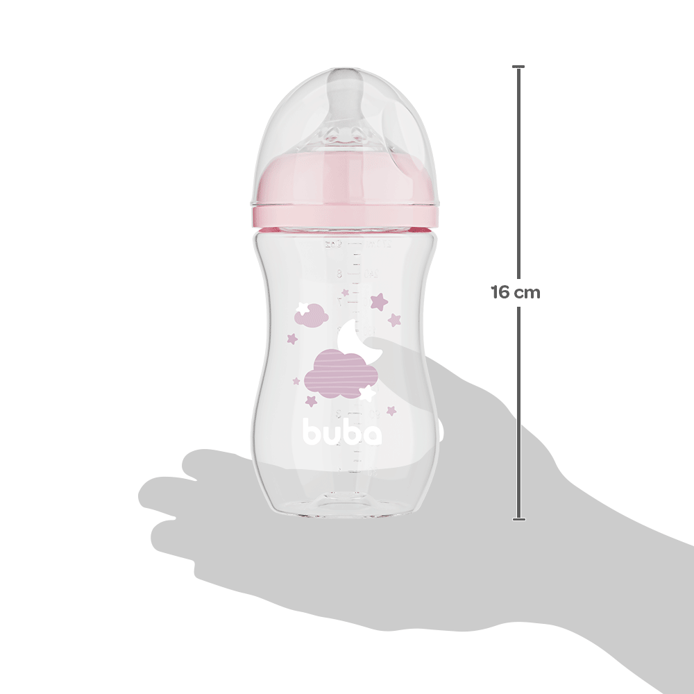 Mamadeira Easy Flow Buba Rosa: Conforto e Praticidade para o seu Bebê 270ML