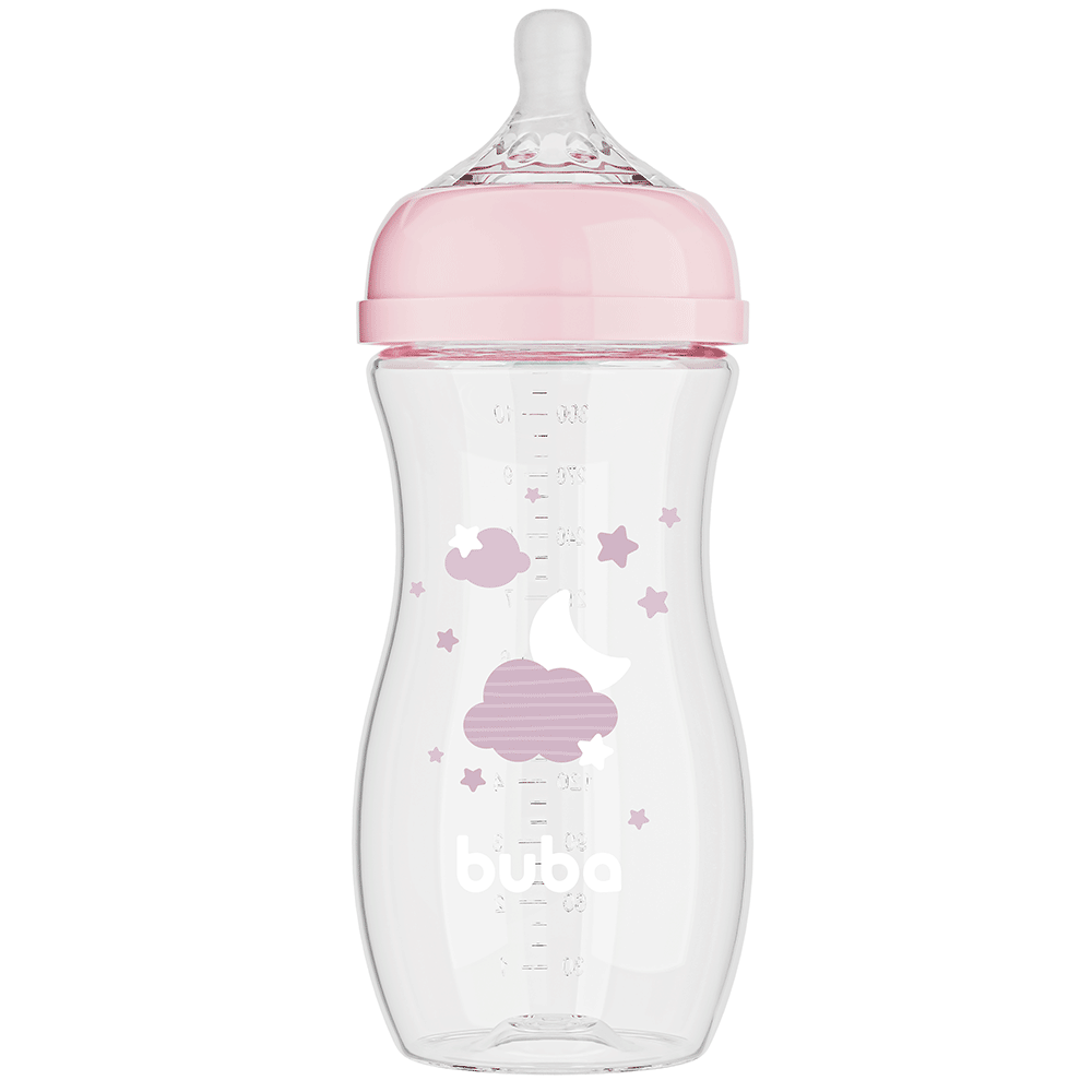 Mamadeira Easy Flow Buba Rosa: Conforto e Praticidade para o seu Bebê 330ML
