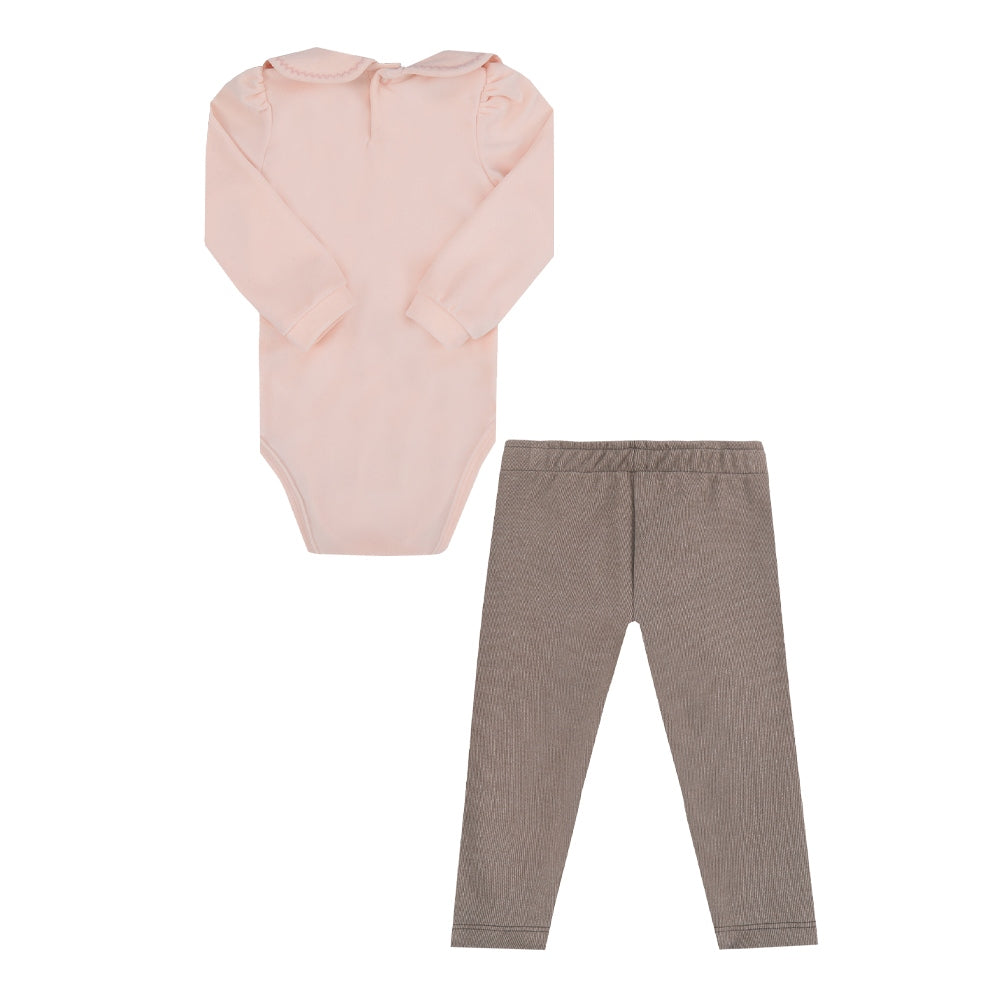Conjunto Macacão Longo Cotelê Felpado com Body Plush Paraiso – Aconchego e Elegância Exclusiva
