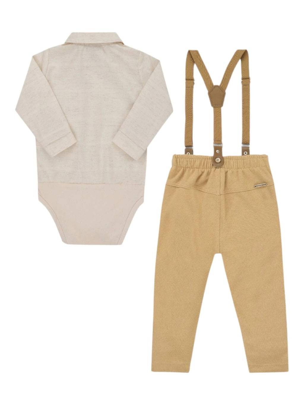 Conjunto body e calça de bebê elegante menino Paraíso